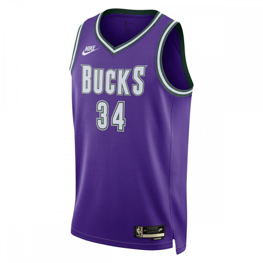 Giannis Antetokounmpo Milwaukee Bucks 2022/23 Swingman Jersey Purple - Classic Edition-Pro Kit Vault | Brand New 26/27 Sports Jerseys